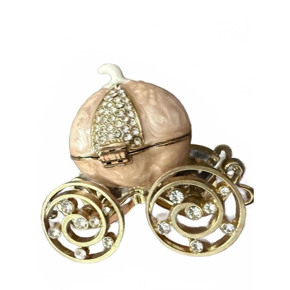 Cinderella pumpkin carriage first tooth or ring jewelry box NEW